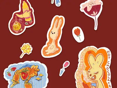 Sticker design art character design design illustration stickers