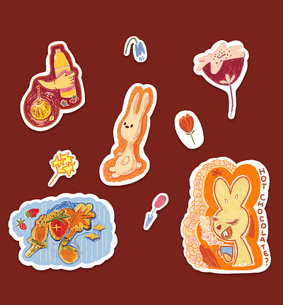 Sticker design art character design design illustration stickers