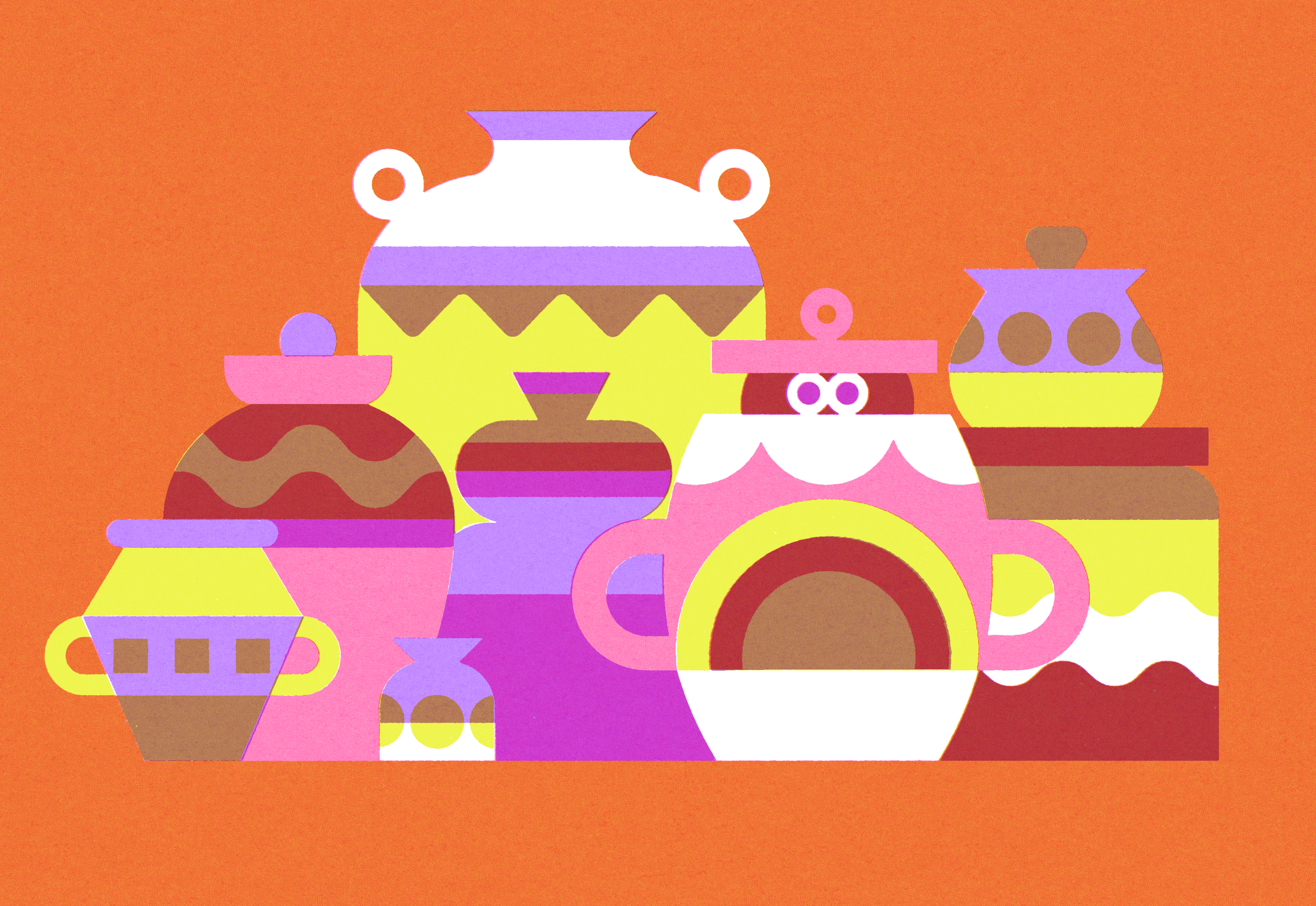 The Ceremonial Urns characters illustration