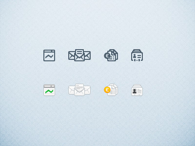 Some icons contact dashboard icon invoice mail