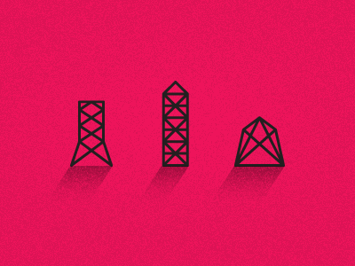 Structures architecture brand grid house icon iconography idea logo lookout magic mark pink reach skyward structure tower view