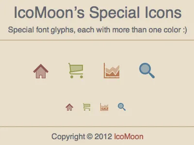 Special Font Glyphs/Icons 16px @font face crisp icomoon icon font icons webfont