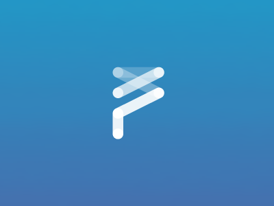 Dribbble brand f gradient logo mark