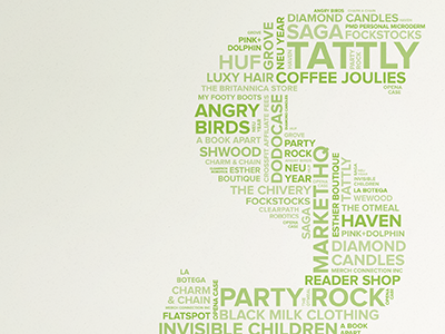 S of store names typography