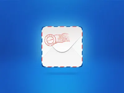 Envelope blue envelope icon post