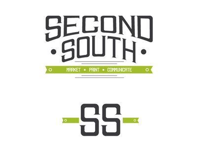 Second South Logo- Option 3 black green logo retro