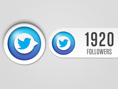 Twitter Gauge Button and Counter button counter gauge icon twitter
