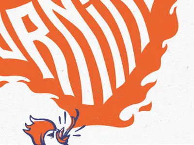 wakey wakey chicken dragon illustration