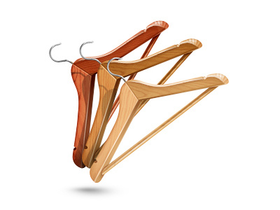 Favorite Closet hangers icon teaser wood