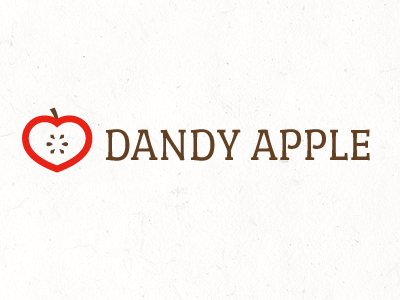 Dandy Logo apple brown light logo red seed slab