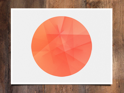 Peach Circle Print art art print geometric pattern print