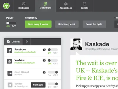 Beta application high fidelity icons interface social toggles ui ux web app wireframe