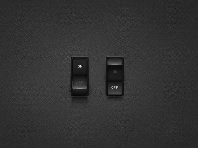 Black Flip Switch button flipswitch switch ui