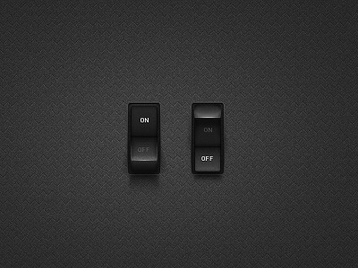 Black Flip Switch button flipswitch switch ui