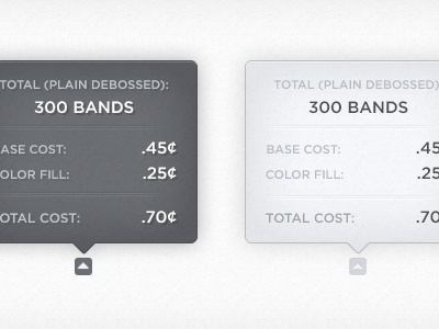 Price Breakdown Hoverbox choose one dark gotham hover hoverbox light noise price tooltip