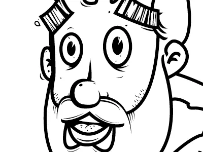 Illustration adobe beard black illustration illustrator line vector work