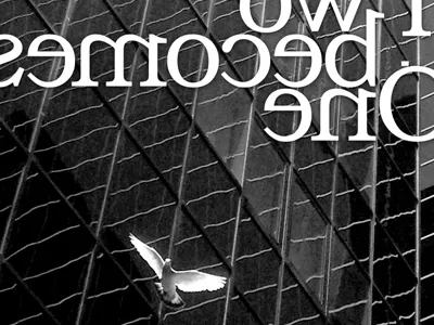 Two Becomes One bird bookman glass poster