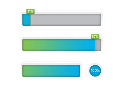 Percent2 bar interface percent ui web web design website