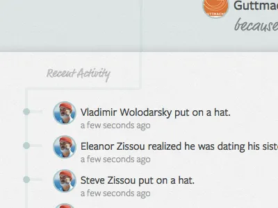 Activity feed activity