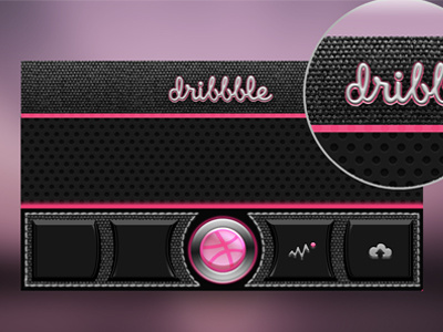 UI detail dribbble pink stitching ui