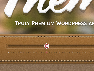 Leather Slider blur camel coming soon leather proxima nova red script slider stitching texture travel wordpress