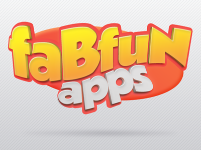 FabFunApps Logo 3d alphabit design font logo orange text