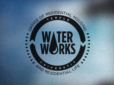 WaterWorks Temple adam trageser circle design drops green housing logo non profit program rain recycle temple water works waterworks