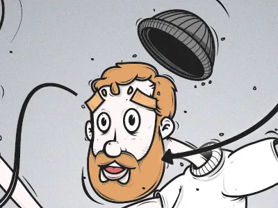 Nearly done. Illustration adobe beard clean ginger illustration illustrator vector