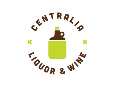 Centralia Liquor & Wine v2 liquor logo moonshine wine