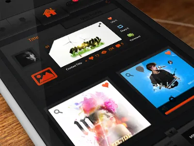 App Dashboard app display interface ios iphone retina ui user ux