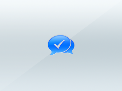 Identity blue current glossy gray logo white