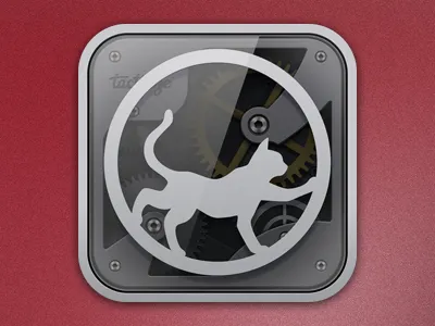 Tactilize icon aluminium cat cogs glass grey lolcat metal screws tactilize