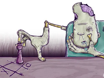 Zombie Chess brain chess dead dummy fun game illustration zombie