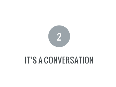 It's a Conversation circle keynote minimal oswald presentation slide