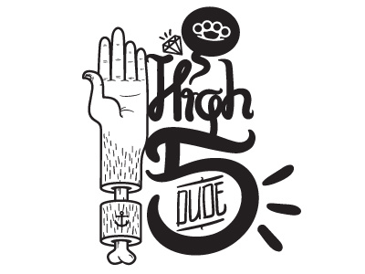 High Five dude five hand high illustration peterjaycob vector