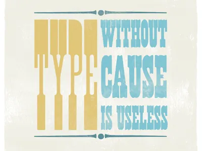 Type without cause 30doc typography