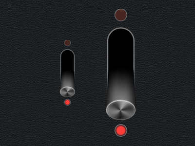 Ui Switch button dark leather lever light metal switch ui web