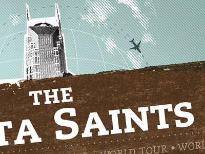 Delta Saints World Tour band gig music poster texture