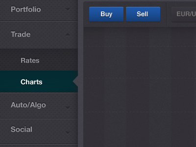 Trade Desktop App application design forex interaction navigation product ui ux