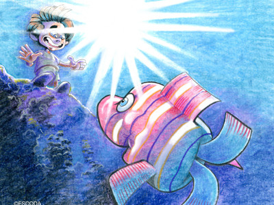 Fish And Child childrens story