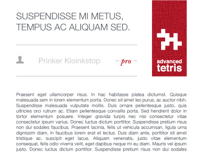 Advanced Tetris blog design entry mobile tetris