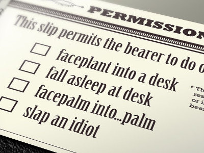 Permission Slip comedy funny geek humor nerd