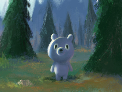 Blue bear. bear character digital illustration ssebong