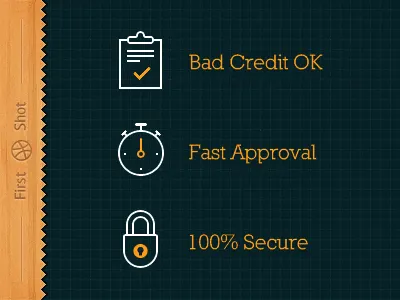 Icons for Cash Loan project icon lock pictogram stopwatch