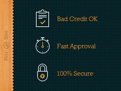 Icons for Cash Loan project icon lock pictogram stopwatch