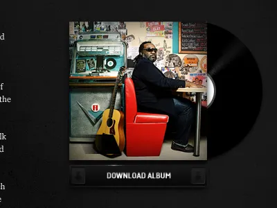 Download link button download music texture ui ux vinyl web website