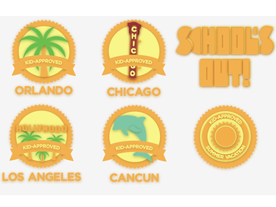 City Badges illustration lettering marketing promotional