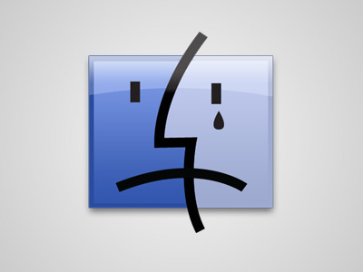 Sad Finder apple finder frown icon photoshop sad tear