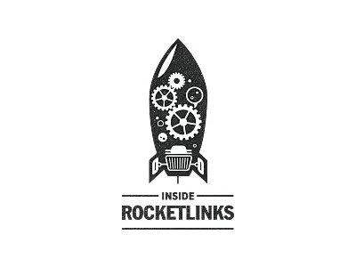 Inside Rocket Links black blog inside logo mark rocket white