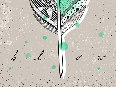 Feather Bottom hand drawn illustration